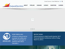Tablet Screenshot of chemocentryx.com